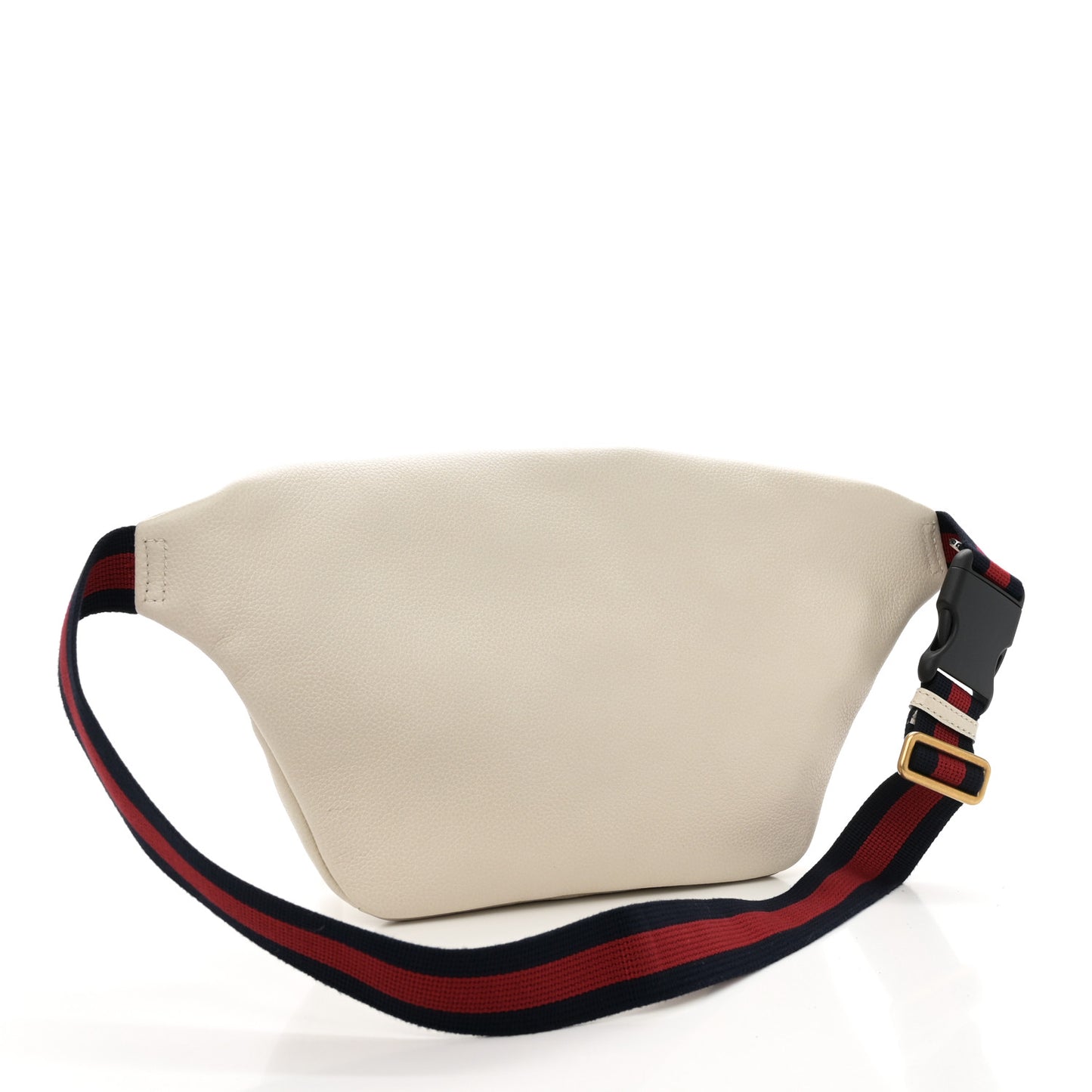Grained Calfskin Logo Belt Bag White