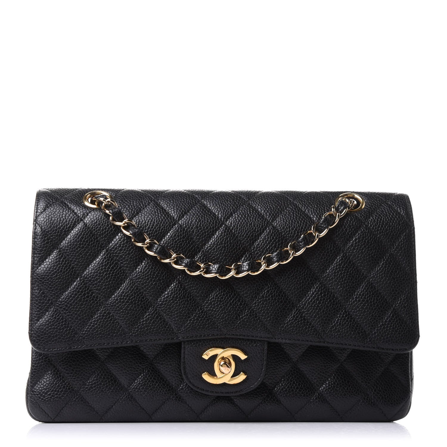 Chanel Caviar Quilted Medium Double Flap Black 1 of 10
