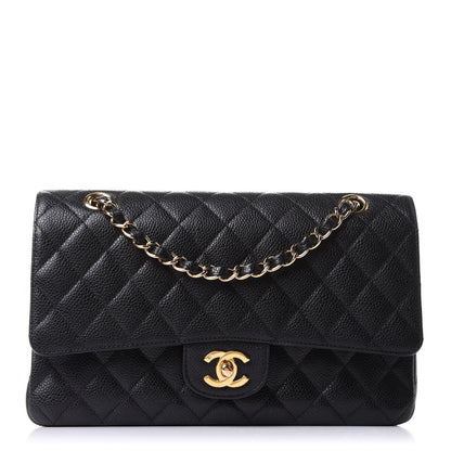 Chanel Caviar Quilted Medium Double Flap Black 1 of 10