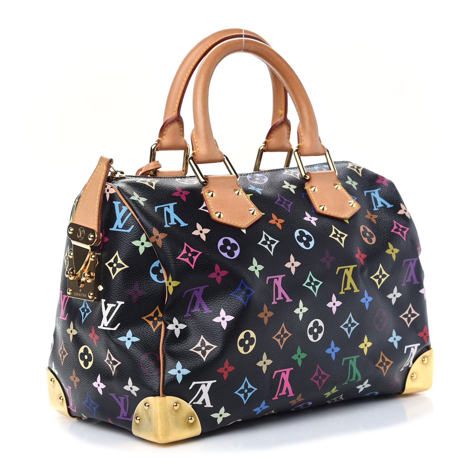 Louis Vuitton Monogram Multicolor Speedy 30 Black 3 of 9