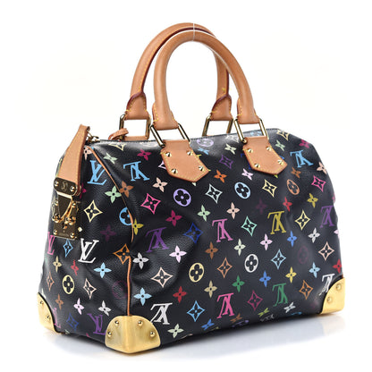 Louis Vuitton Monogram Multicolor Speedy 30 Black 3 of 9