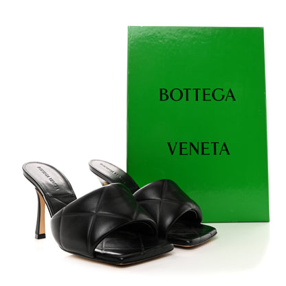 Bottega Veneta Nappa Quilted Rubber Lido Mule Sandals 37 Black 9 of 9