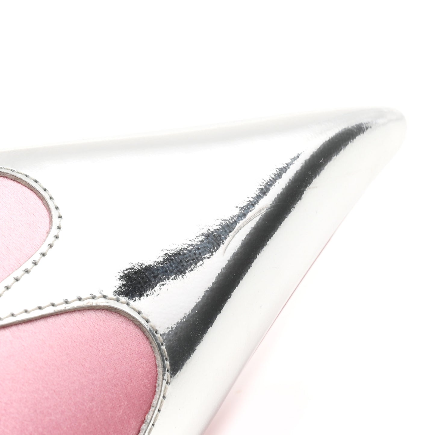 Satin Metallic Pumps 38 Pink