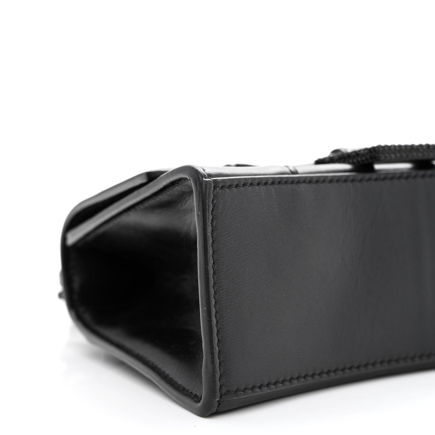 Balenciaga Shiny Box Calfskin Strass Hourglass Top Handle Bag XS Black 10 of 12
