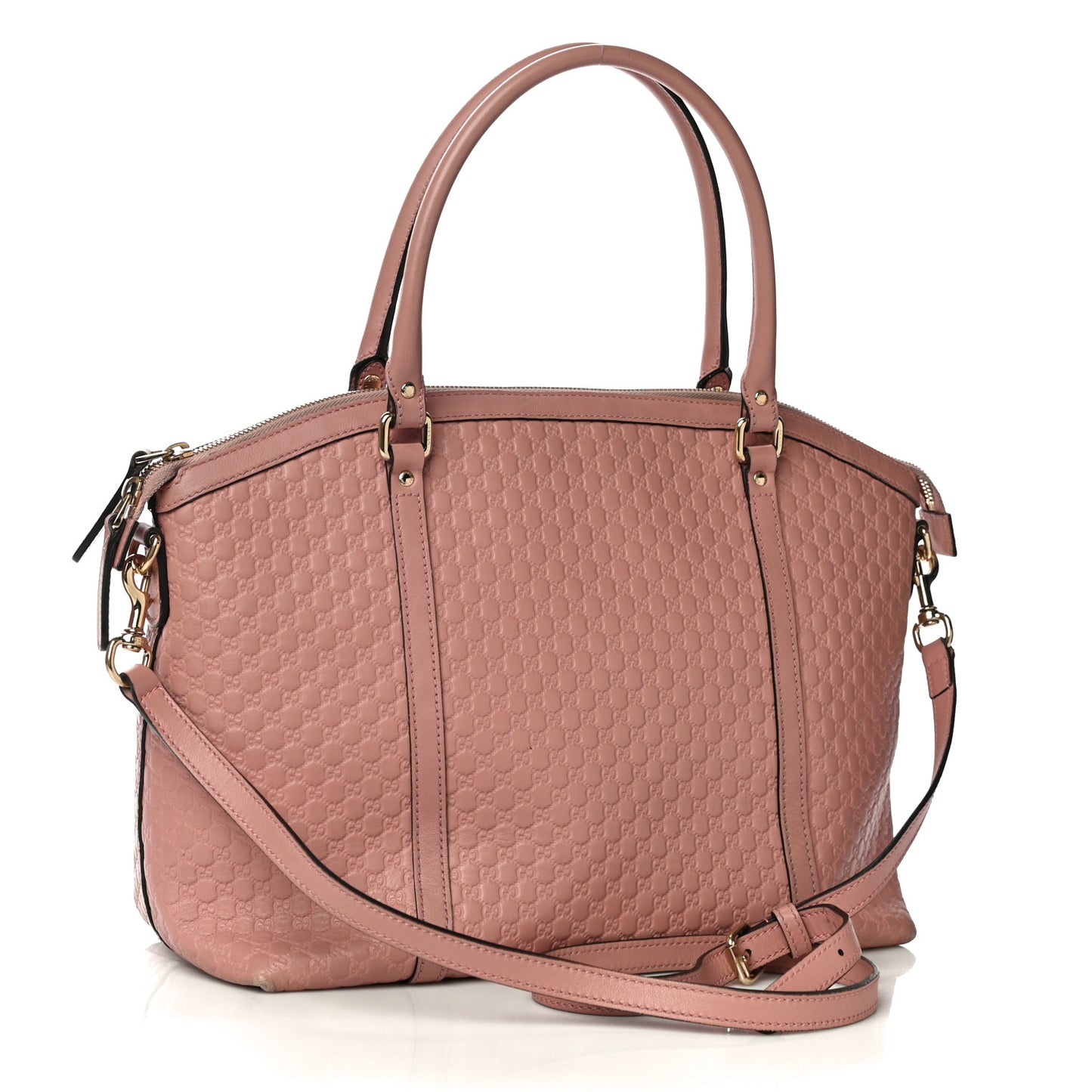 Soft Microguccissima Large Dome Satchel Soft Pink
