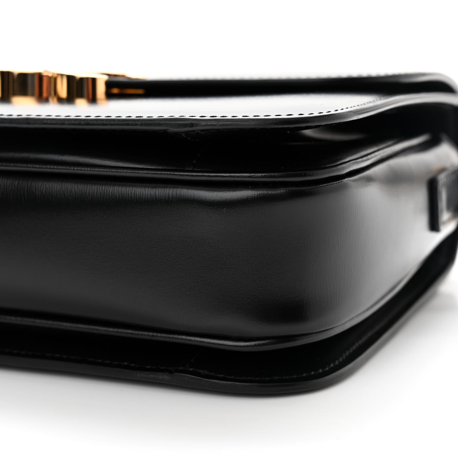 Celine Shiny Calfskin Medium Triomphe Black 11 of 14