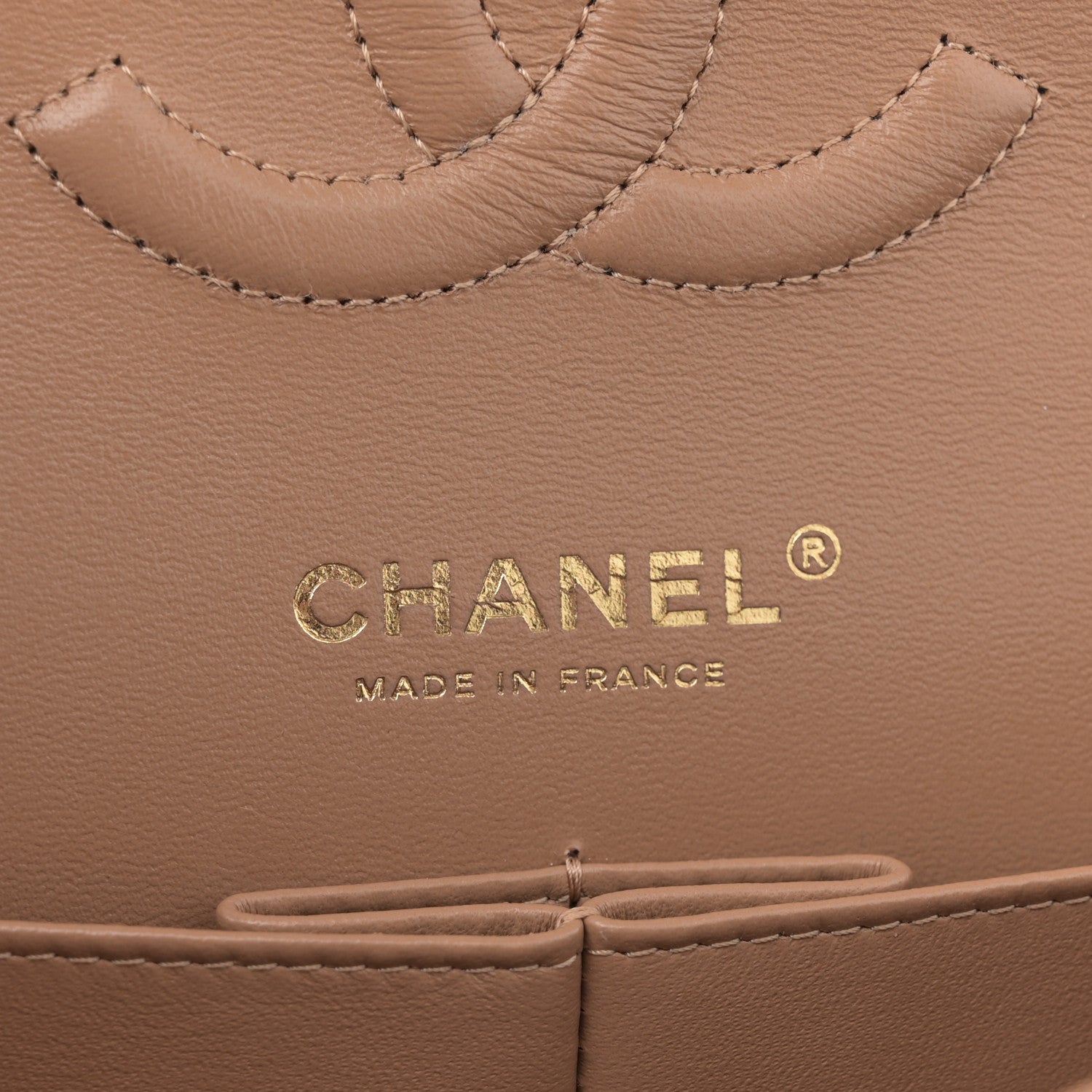 Chanel Caviar Quilted Medium Double Flap Dark Beige 6 of 12
