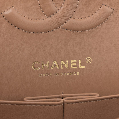 Chanel Caviar Quilted Medium Double Flap Dark Beige 6 of 12