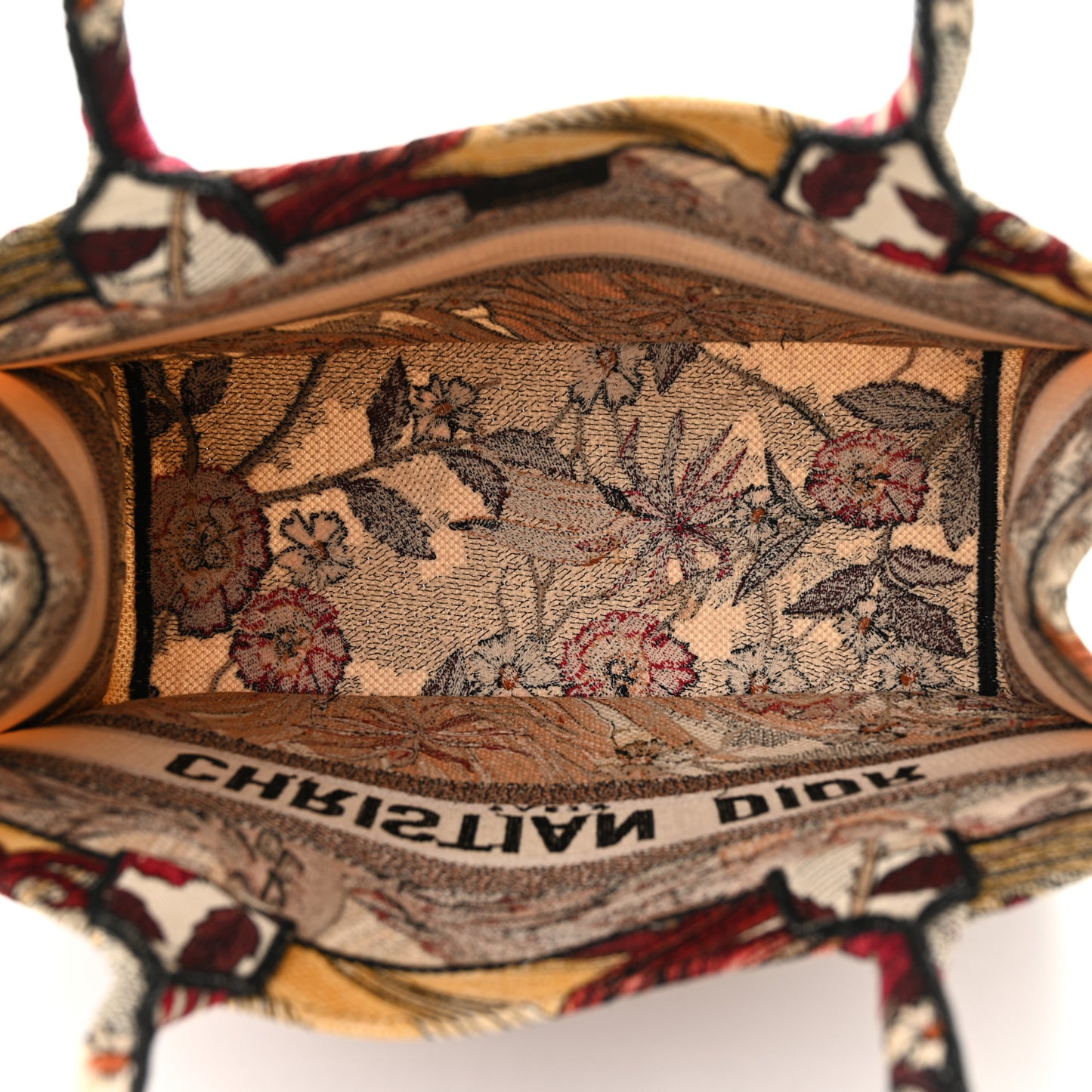 Canvas Embroidered Phoenix Medium Book Tote Red Multicolor