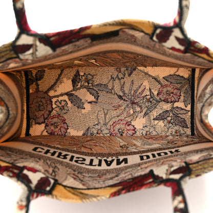Christian Dior Canvas Embroidered Phoenix Medium Book Tote Red Multicolor 5 of 13