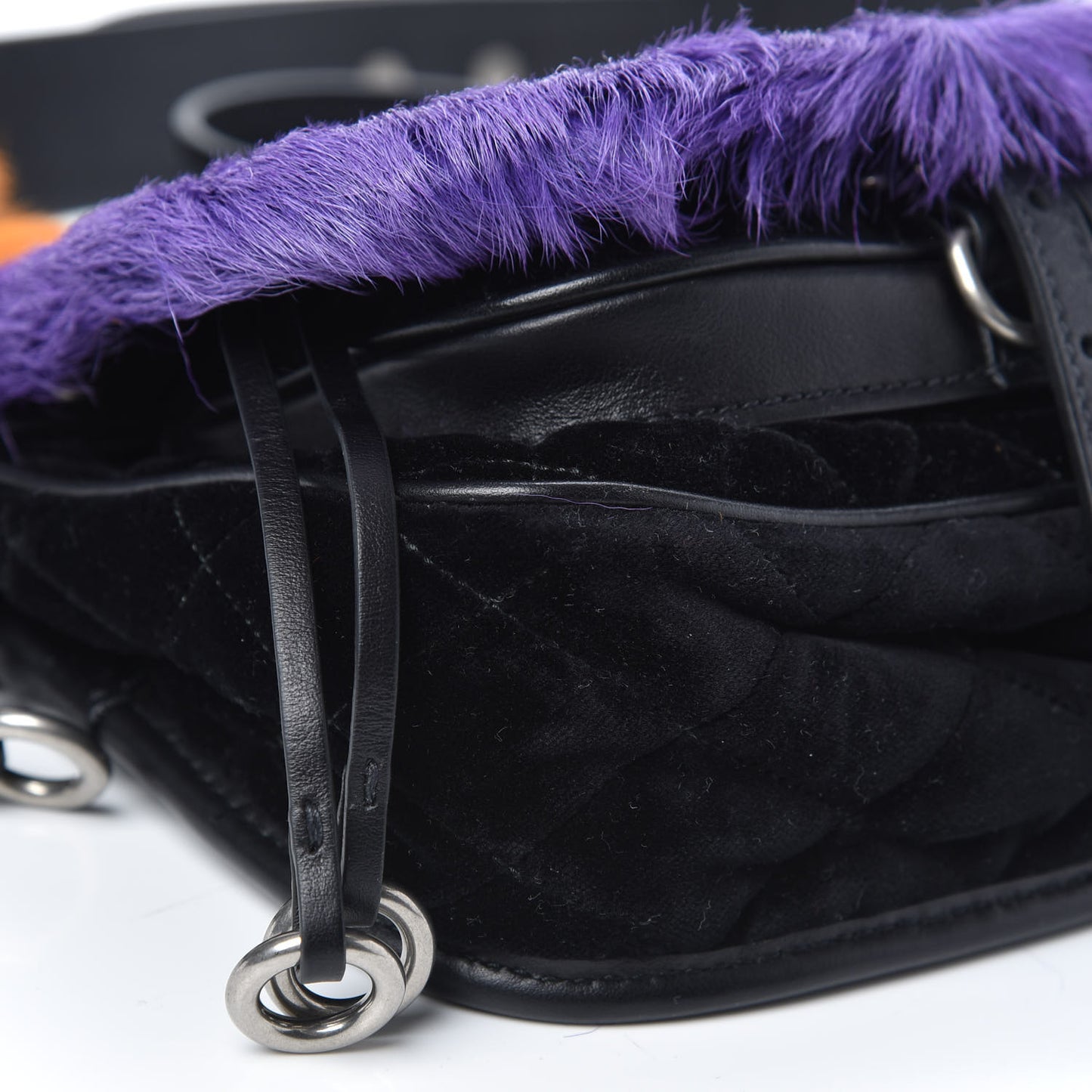 Calf Hair Velluto Corsaire Antic Crossbody Bag Giacinto Black