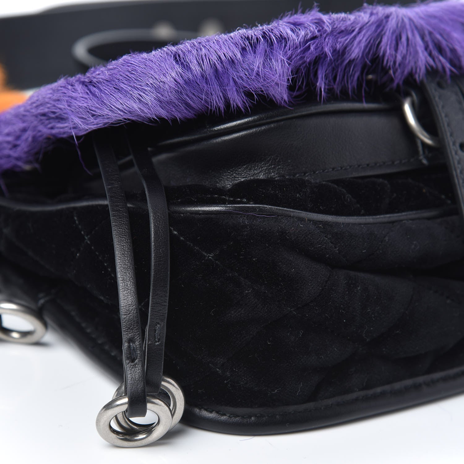 Prada Calf Hair Velluto Corsaire Antic Crossbody Bag Giacinto Black 7 of 9