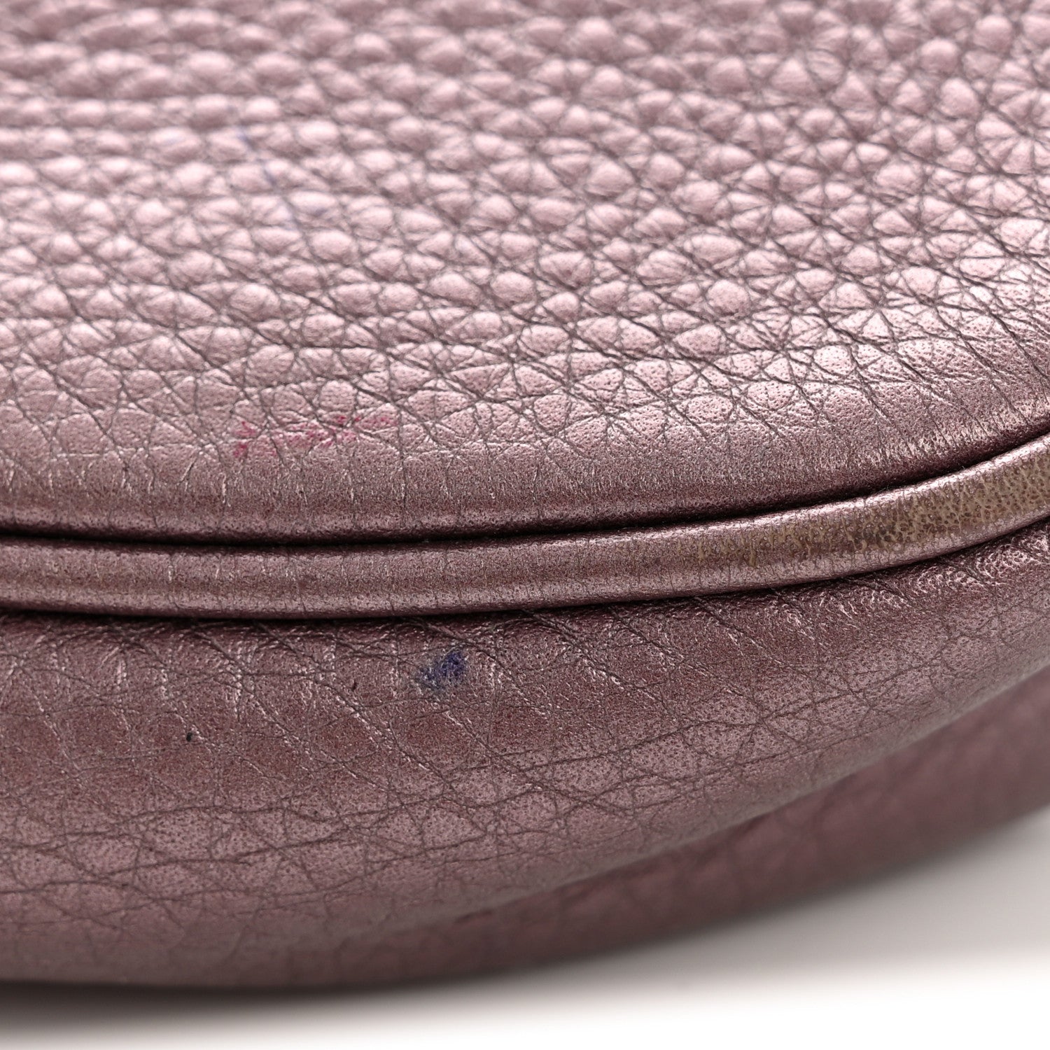 Gucci Metallic Pebbled Calfskin Small Soho Flap Crossbody Purple 13 of 13