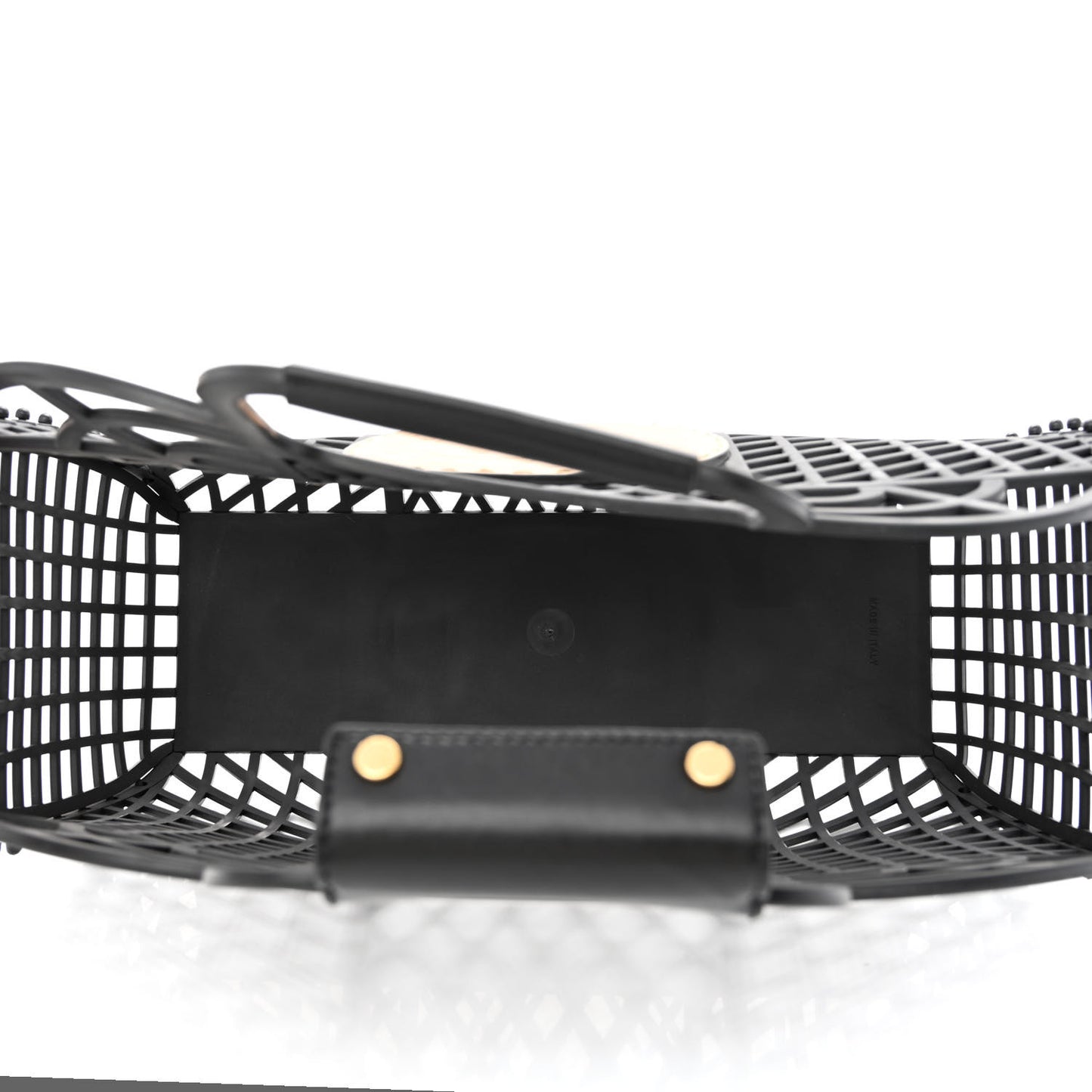 Recycled Plastic Vitello Liberty Matte Medium Fendi Basket Black Miele Scuro