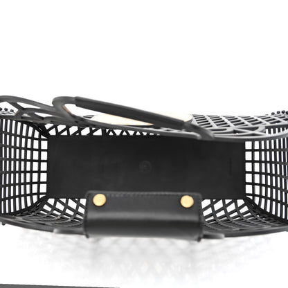 Fendi Recycled Plastic Vitello Liberty Matte Medium Fendi Basket Black Miele Scuro 5 of 11