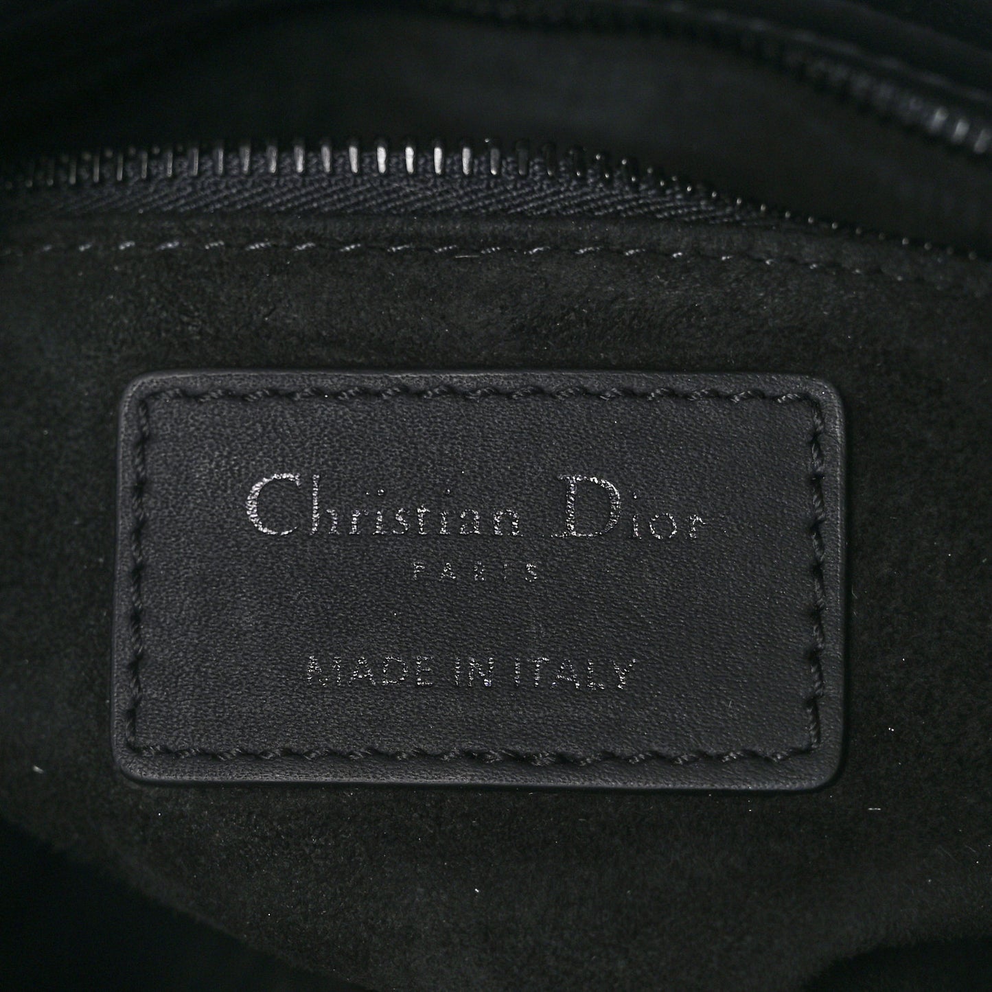 CHRISTIAN DIOR Ultra Matte Calfskin Cannage Mini Lady Dior Black
