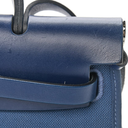 Hermes Vache Hunter Toile Herbag Zip 31 PM Bleu Brighton Bleu Saphir 15 of 22