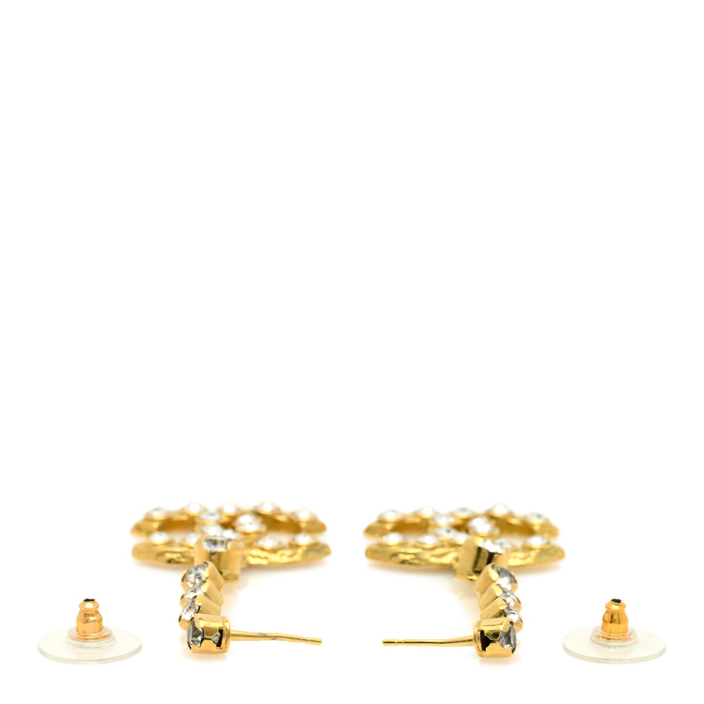 CC Crystal Drop Earrings Gold