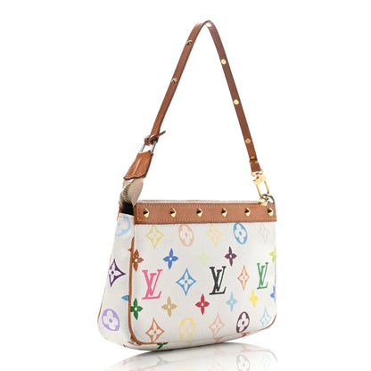 Louis Vuitton Monogram Multicolor Pochette Accessories White 2 of 7