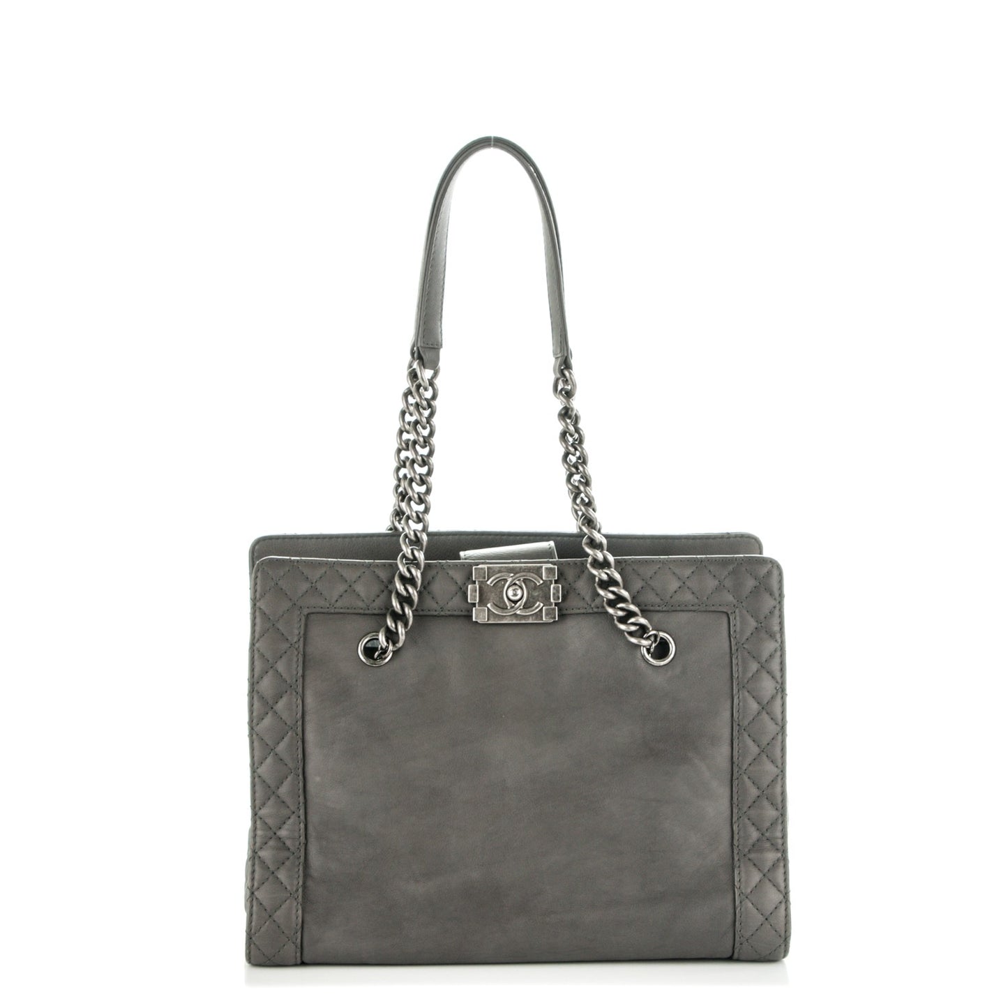 Calfskin Boy Reverso Shopping Tote Grey