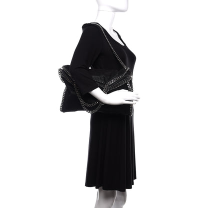 Stella McCartney Shaggy Deer Falabella Fold Over Tote Black 2 of 9