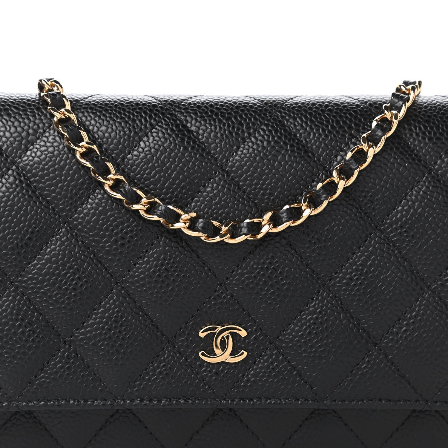 Chanel Caviar Quilted Wallet On Chain WOC Black 11 of 12