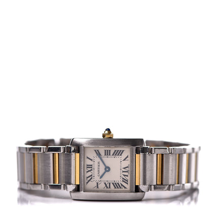 Cartier Stainless Steel 18K Yellow Gold 20mm Tank Francaise Quartz Watch 3 of 6