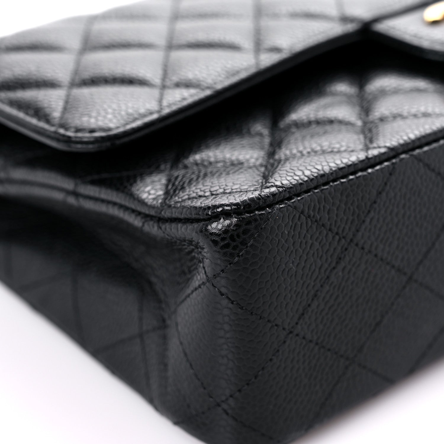Chanel Caviar Quilted Medium Double Flap Black 8 of 12
