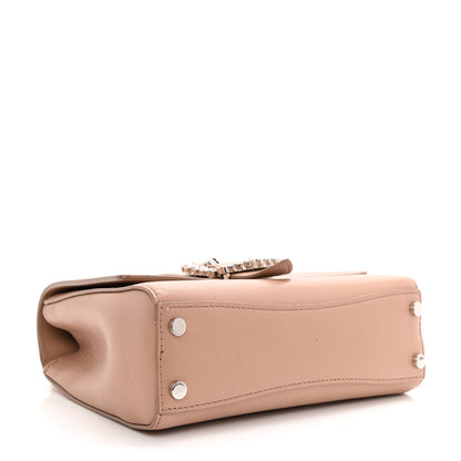 Jimmy Choo Calfskin Crystal Medium Cheri Top Handle Bag Powder Pink 6 of 17