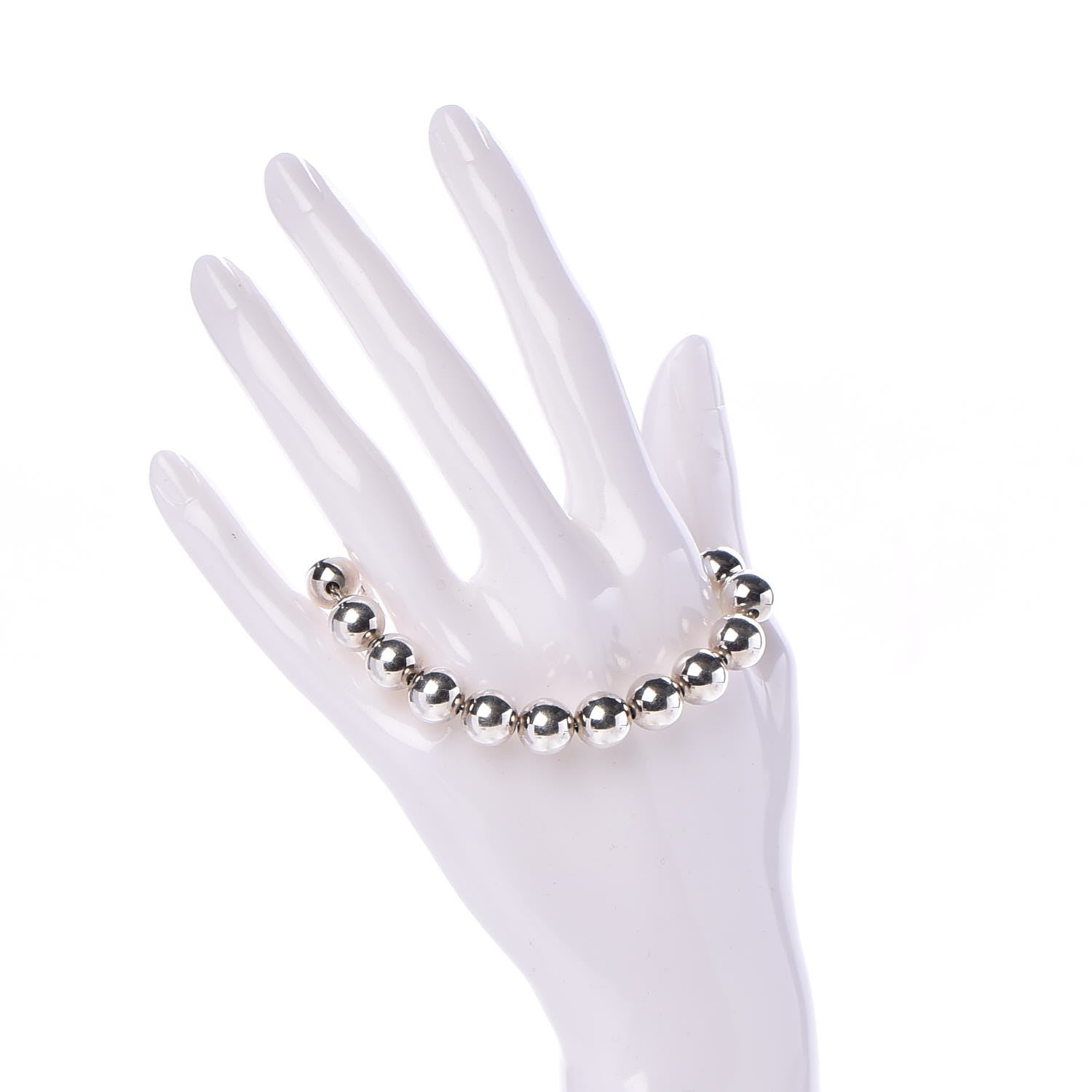 Tiffany Sterling Silver 10mm HardWear Ball Bracelet 2 of 5
