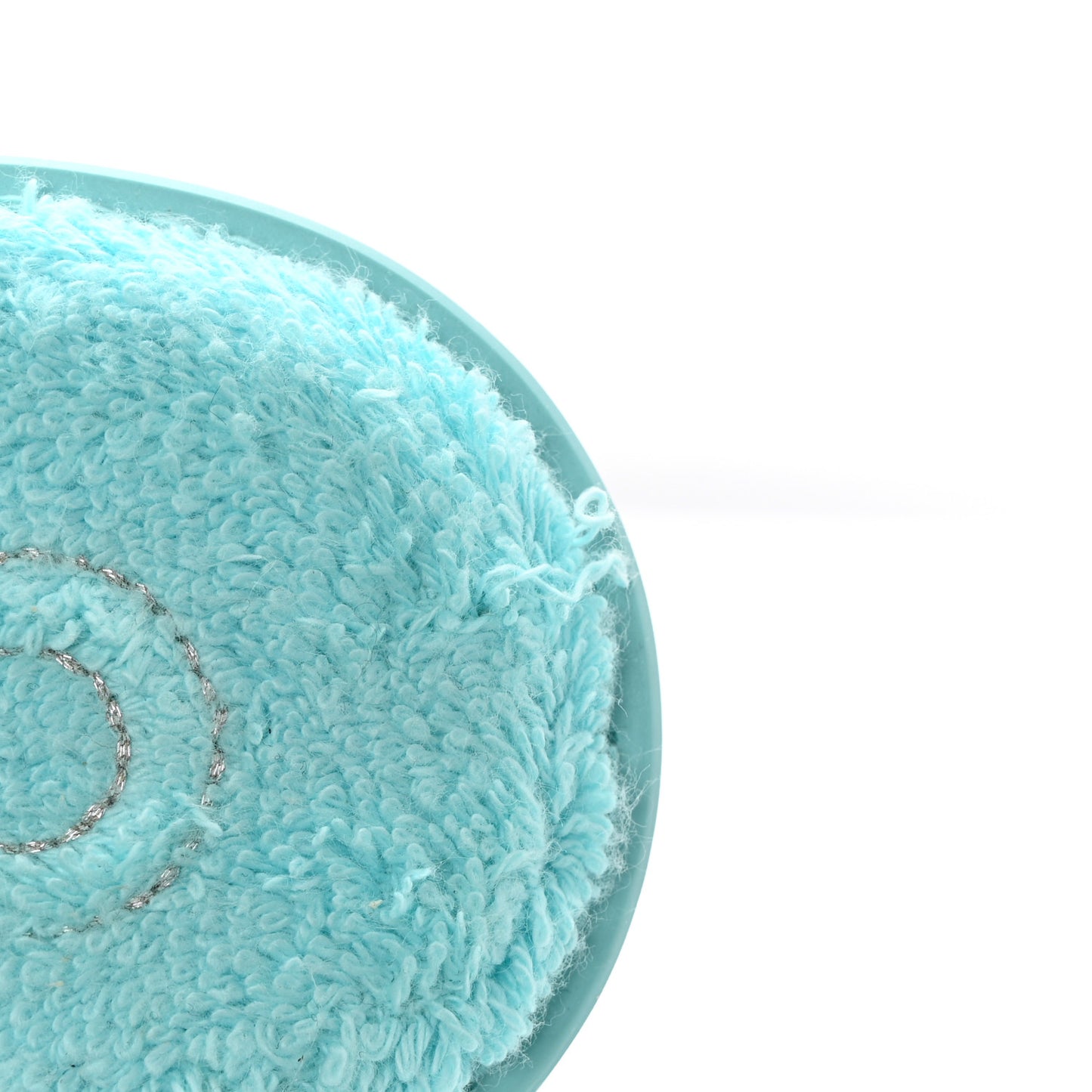 Calfskin CC Chain Thong Sandals 38 Light Blue