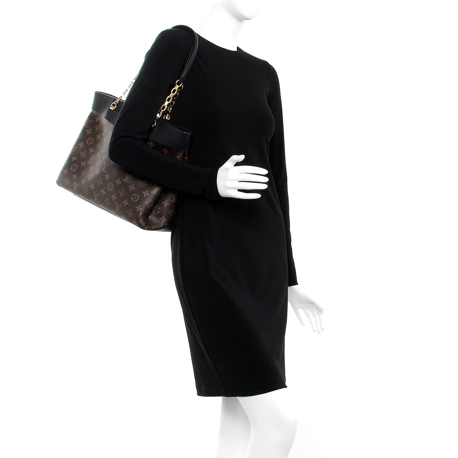 Louis Vuitton Monogram Pallas Shopper Black 2 of 8