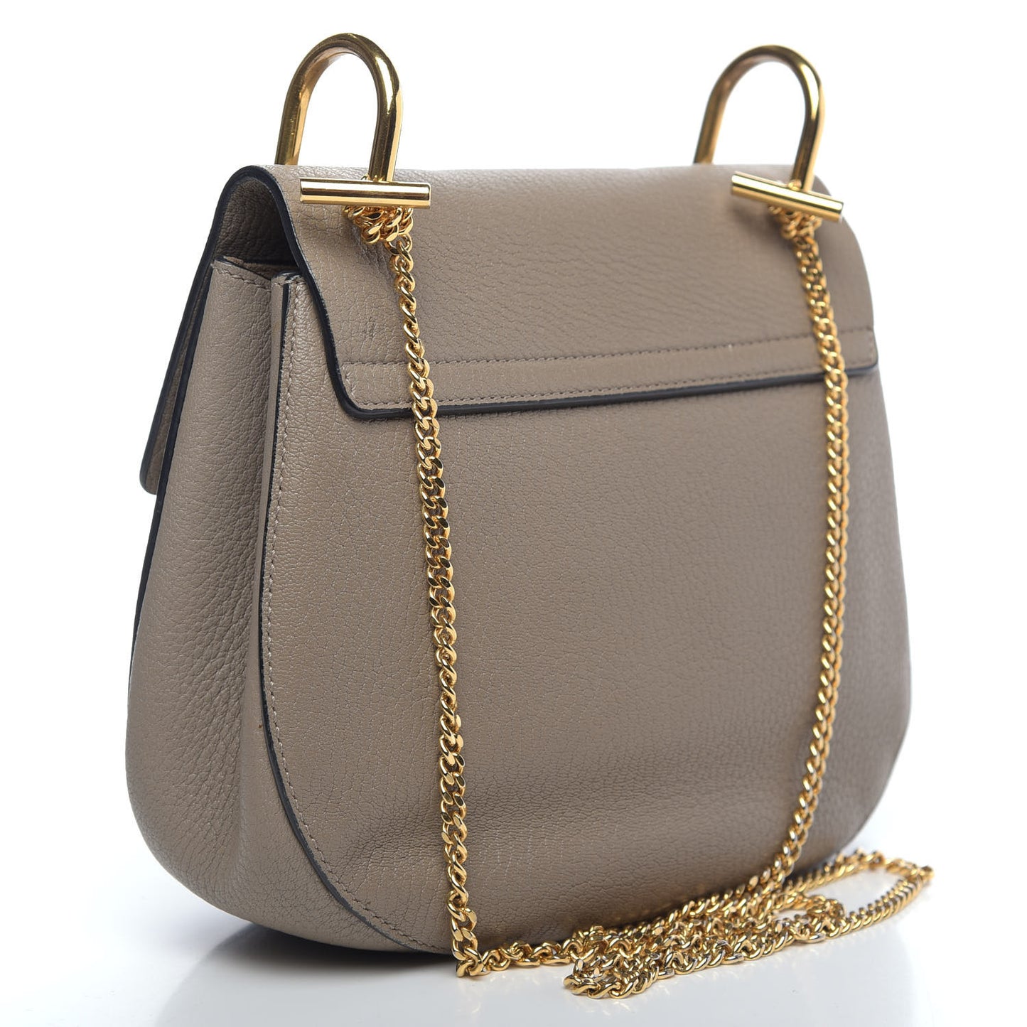 Grained Lambskin Drew Shoulder Bag Motty Grey