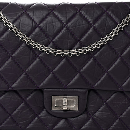 Chanel Aged Calfskin Quilted 2.55 Reissue 227 Flap Dark Purple 8 of 12
