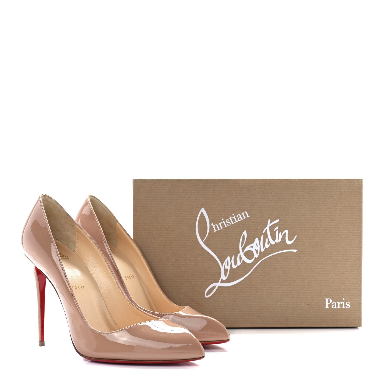 Christian Louboutin Patent Corneille 100 Pumps 39 Nude 8 of 8