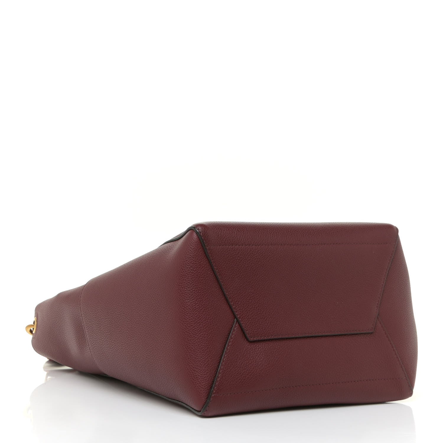 Celine Soft Grained Calfskin Sangle Bucket Bag Burgundy 4 of 13