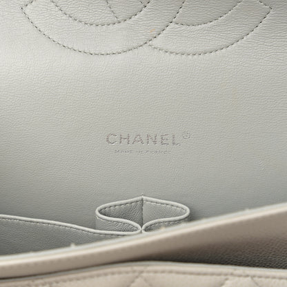 Chanel Calfskin Quilted Maxi Double Flap Light Grey 5 of 13