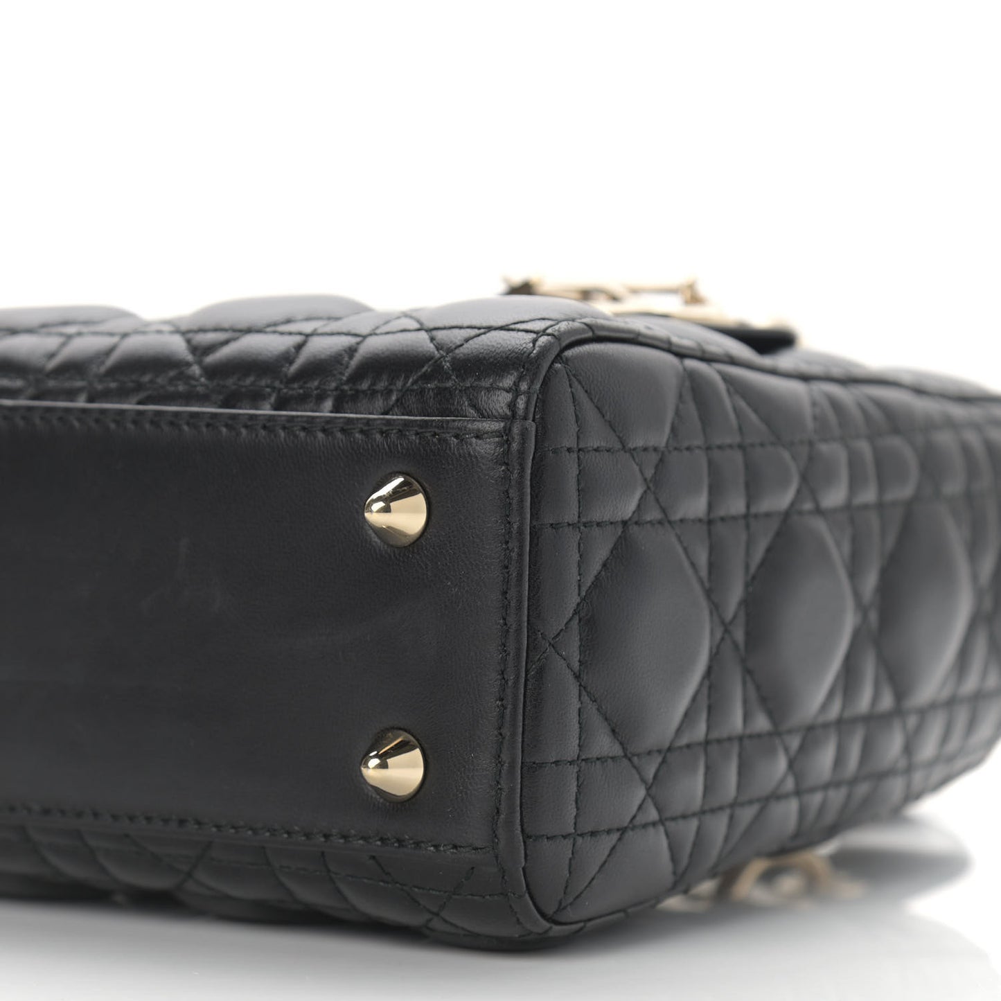 Lambskin Cannage Small Lucky Badges My Lady Dior Black