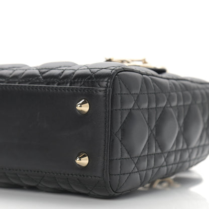 Christian Dior Lambskin Cannage Small Lucky Badges My Lady Dior Black 9 of 12