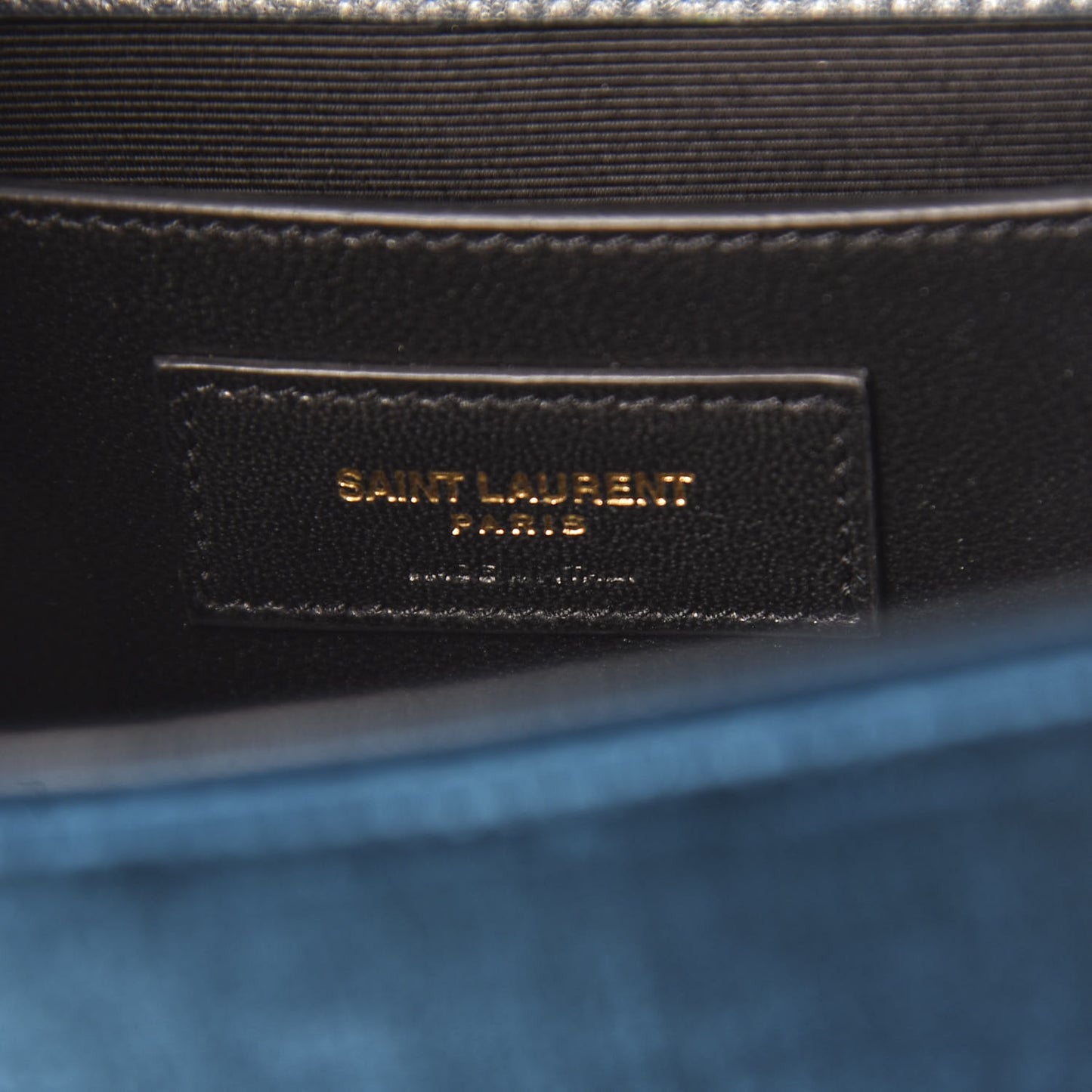 Velvet Medium Monogram Kate Tassel Shoulder Bag Blue