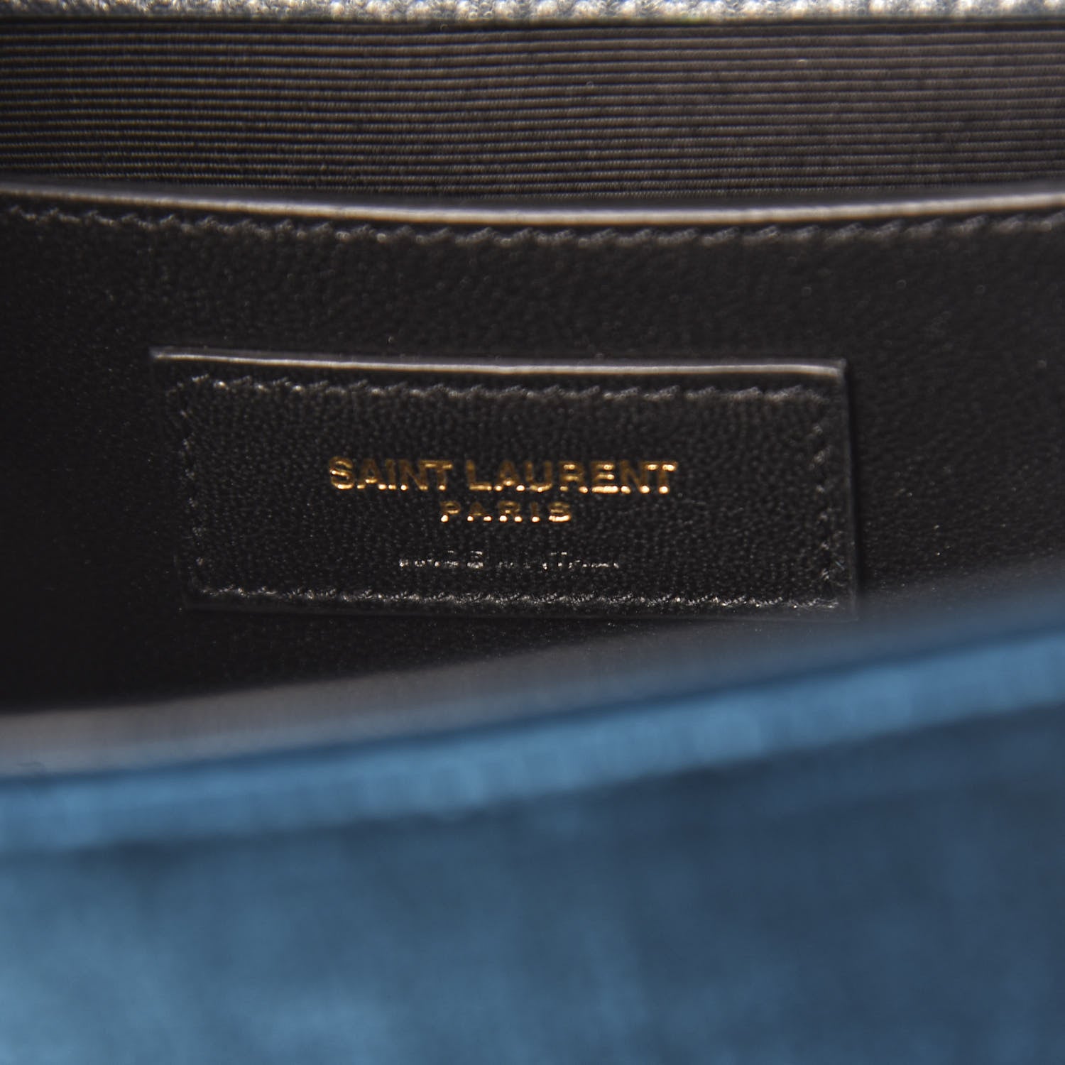 Saint Laurent Velvet Medium Monogram Kate Tassel Shoulder Bag Blue 6 of 10