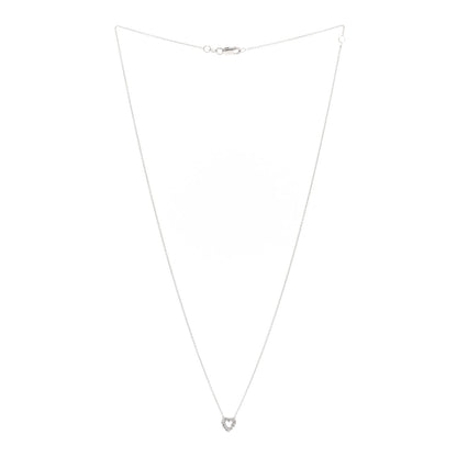 Roberto Coin 18K White Gold Diamond Tiny Treasures Heart Pendant Necklace 2 of 3