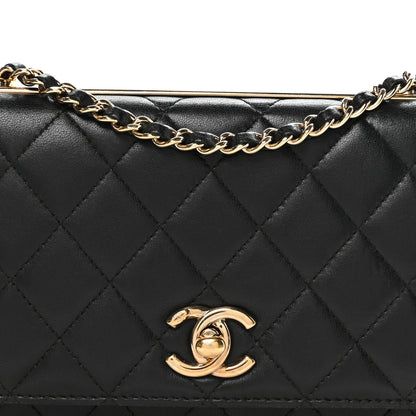 Chanel Lambskin Quilted Trendy CC Wallet On Chain WOC Black 8 of 11