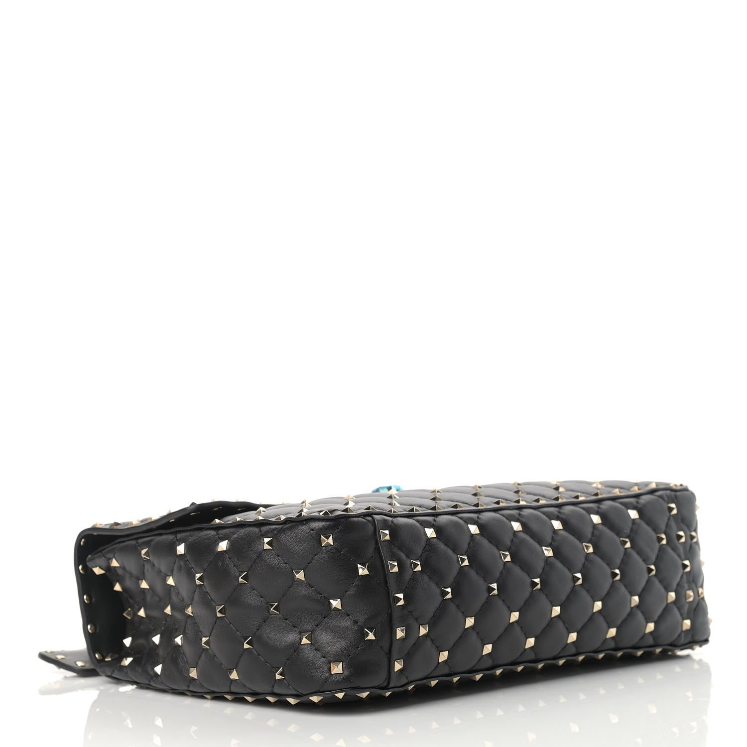Valentino Garavani Lambskin Large Rockstud Spike Shoulder Bag Black 4 of 12