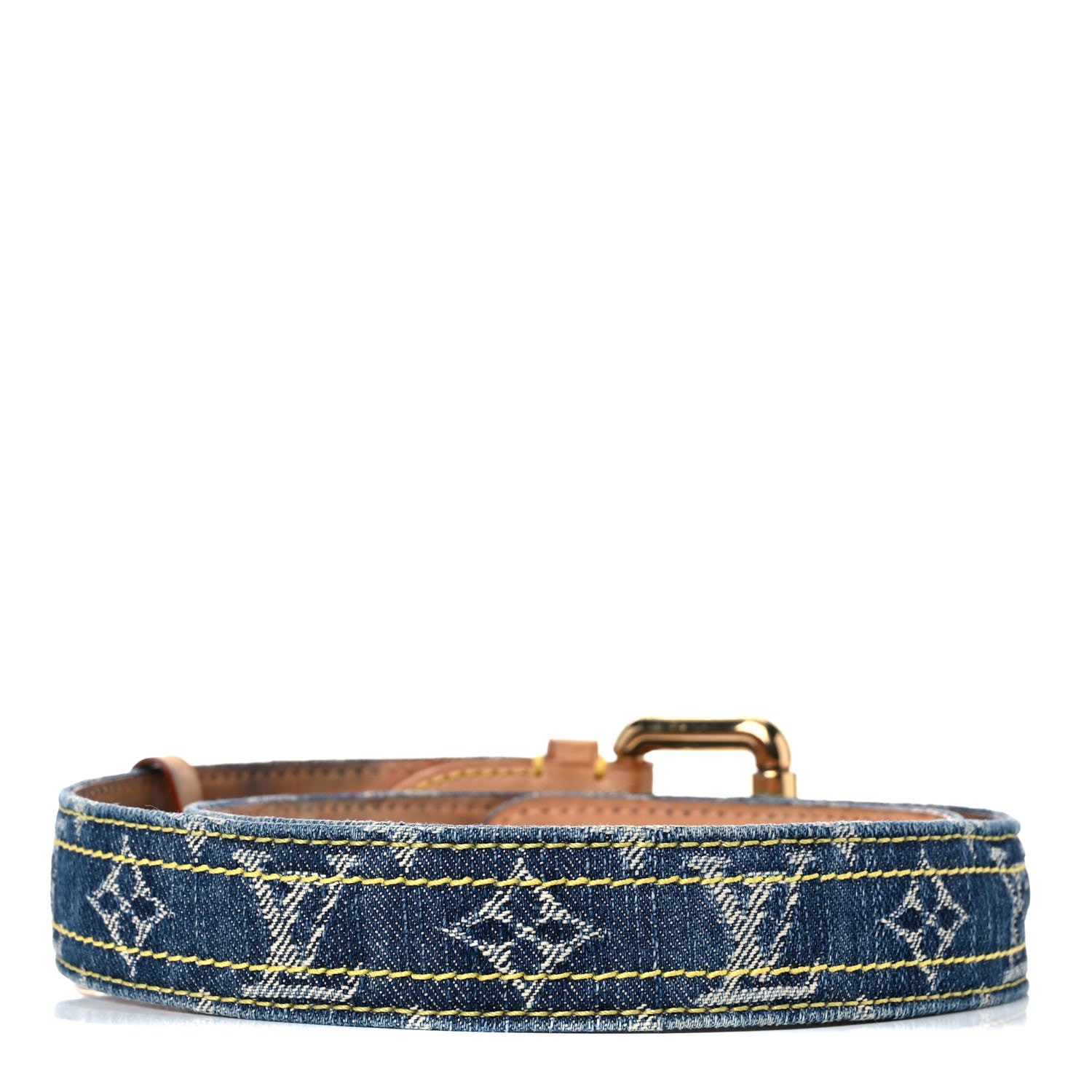 Louis Vuitton Monogram Denim Belt 80 32 Blue 2 of 11