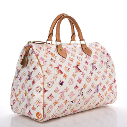 Louis Vuitton Watercolor Aquarelle Speedy 35 White 3 of 19