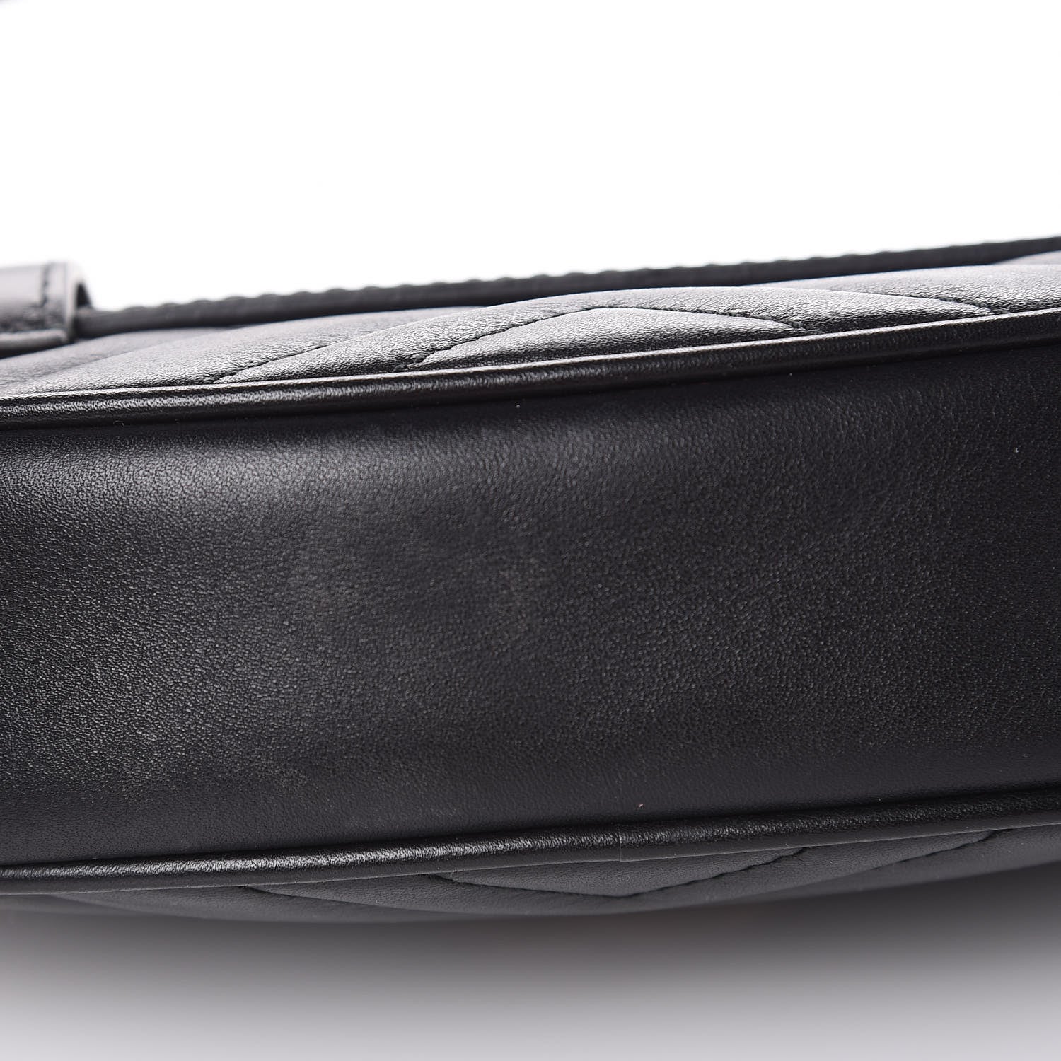 Gucci Calfskin Matelasse GG Marmont Belt Bag 85 34 Black 11 of 11