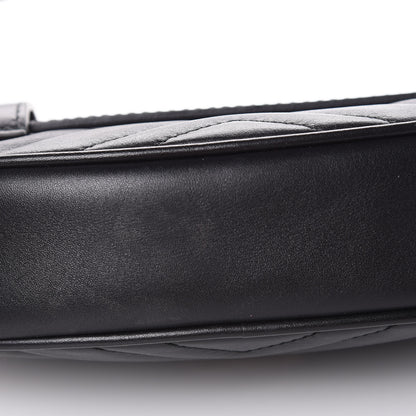Gucci Calfskin Matelasse GG Marmont Belt Bag 85 34 Black 11 of 11