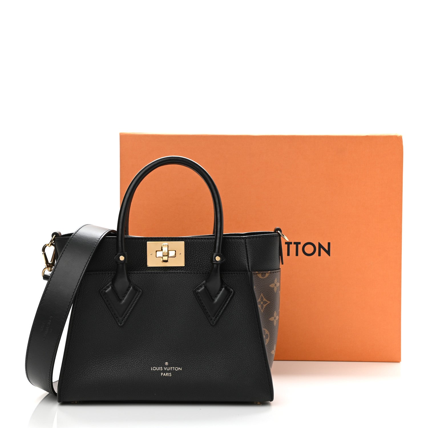 Louis Vuitton Calfskin Monogram On My Side PM Black 10 of 10