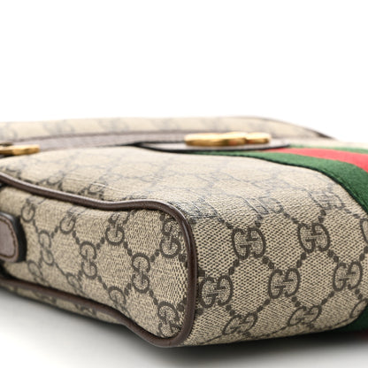 Gucci GG Supreme Monogram Web Small Ophidia Messenger Bag Brown 9 of 10